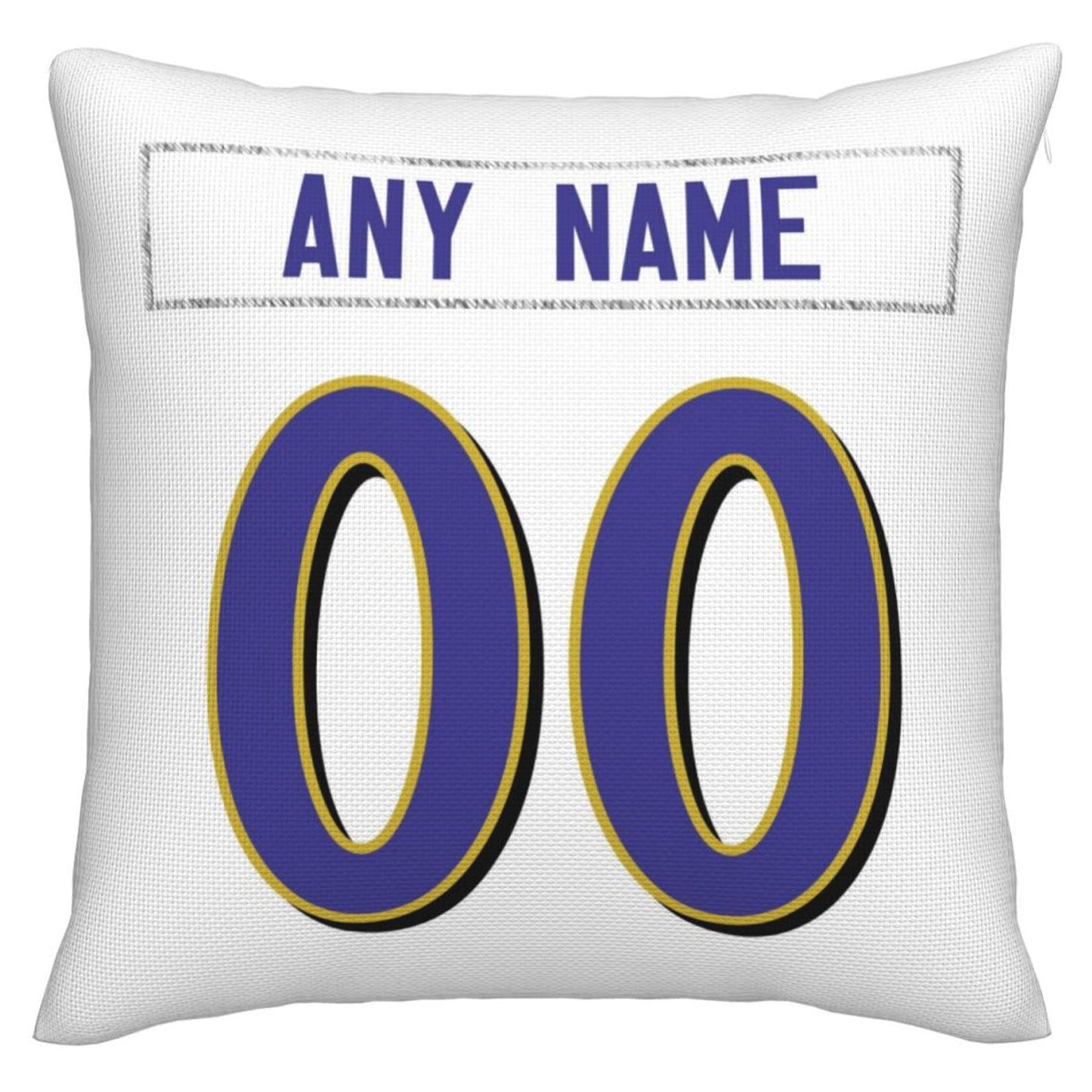 Custom B.Ravens Pillow Purple Football Team Decorative Throw Pillow Case Print Personalized Football Style Fans Letters & Number Birthday Gift Football Pillows