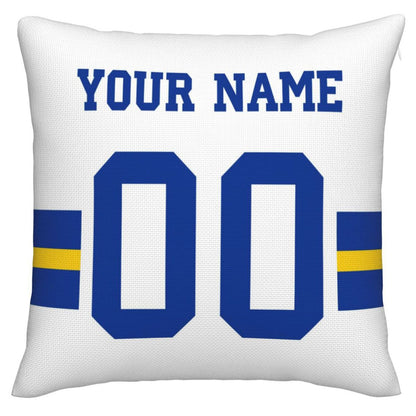 Custom LA.Rams Pillow Decorative Throw Pillow Case - Print Personalized Football Team Fans Name & Number Birthday Gift Football Pillows