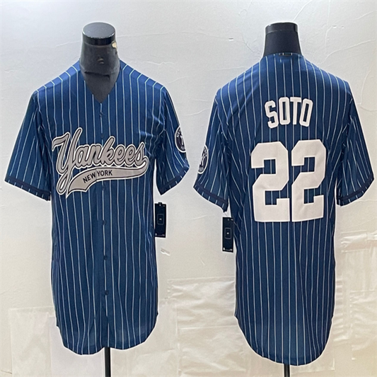 Los Angeles Dodgers #22 Juan Soto Blue Home Authentic Patch Jersey Baseball Jerseys