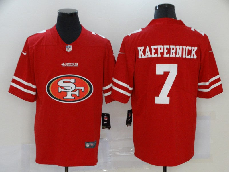 Stitched American SF.49ers #7 Colin Kaepernick Personalize Design Face Mask Football Jerseys