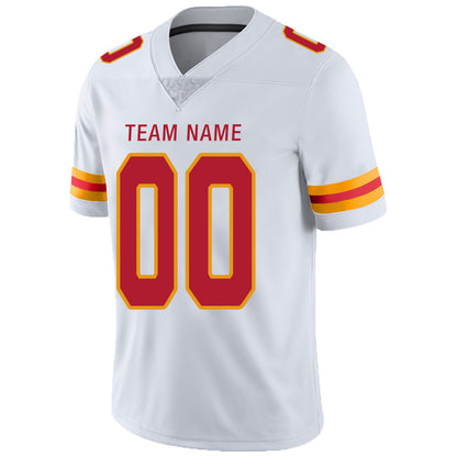 Custom KC.Chiefs Stitched American Football Jerseys Personalize Birthday Gifts White Jersey
