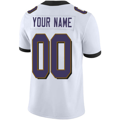 Custom B.Raven Stitched American Football Jerseys Personalize Birthday Gifts White Jersey