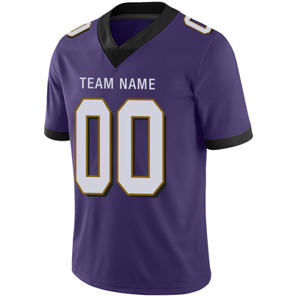 Custom B.Raven Stitched American Football Jerseys Personalize Birthday Gifts Purple Jersey