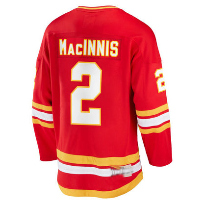 C.Flames #2 Al Macinnis Fanatics Branded Breakaway Retired Player Jersey Red Stitched American Hockey Jerseys