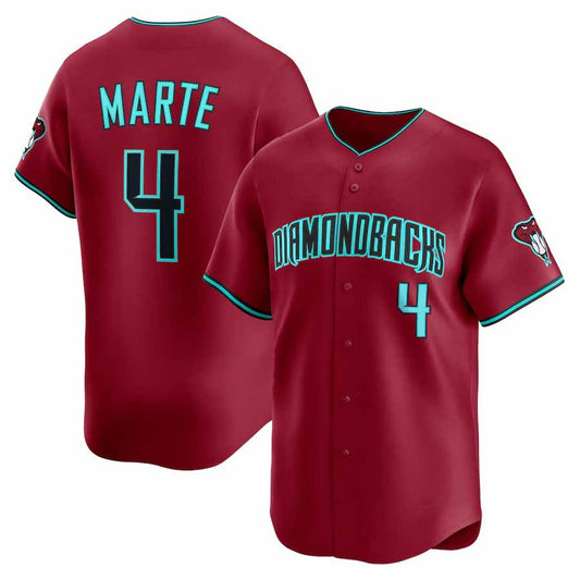 Arizona Diamondbacks #4 Ketel Marte Red Alternate 2 Limited Player Stitched Baseball Jersey