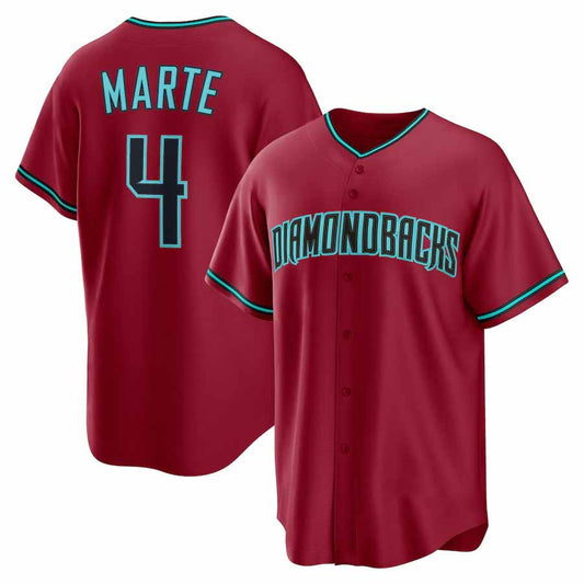 Arizona Diamondbacks #4 Ketel Marte Red Alternate 2 Replica Stitched Baseball Jersey