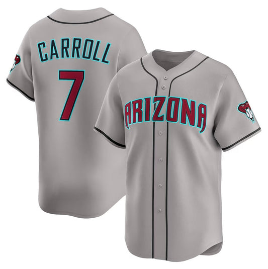 Arizona Diamondbacks #7 Corbin Carroll Alternate Limited Player Jersey - Gray Stitched Baseball Jersey
