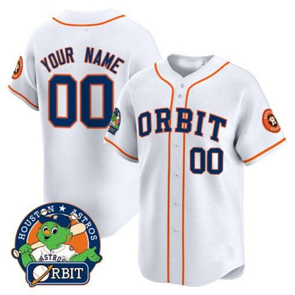 Custom Houston Astros Orbit Patch Vapor Premier Limited ¨C All Stitched Baseball Jersey