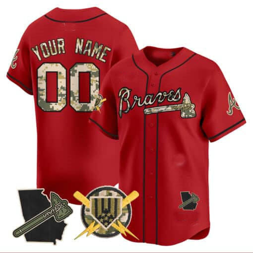 Custom Atlanta Braves Armed Forces Day Vapor Premier Limited ¨C All Stitched Baseball Jersey