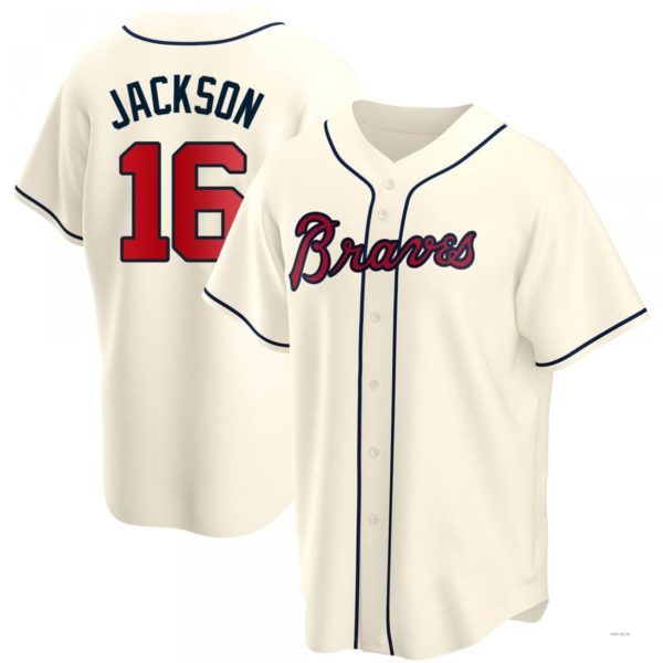 Atlanta Braves #16 Sonny Jackson Cream Alternate Jersey Stitches Baseball Jerseys