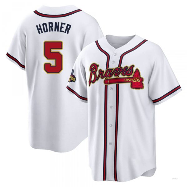 Atlanta Braves #5 Bob Horner Cream Alternate Jersey Stitches Baseball Jerseys