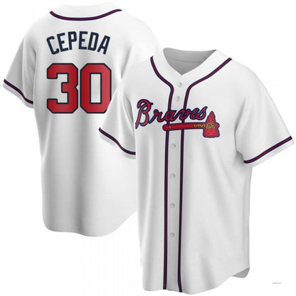 Atlanta Braves #30 Orlando Cepeda White Home Jersey Stitches Baseball Jerseys