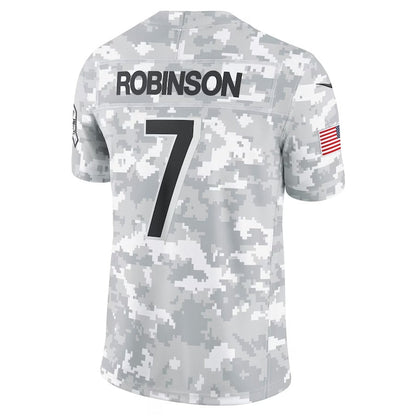A.Falcons #7 Bijan Robinson Arctic Camo 2024 Salute to Service Limited Stitched American Football Jerseys