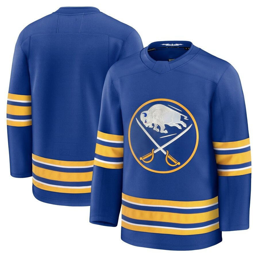 B.Sabres Fanatics Home Premium Jersey - Royal Stitched American Hockey Jerseys