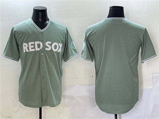 Boston Red Sox Blank Green 2025 City Connect Limited Stitched Baseball Jersey