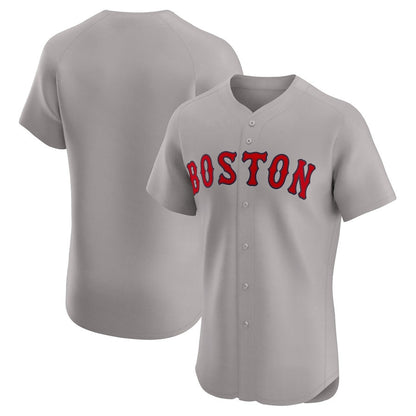 Boston Red Sox Road Elite Jersey - Gray Stitched Baseball Jersey