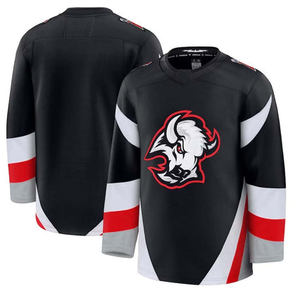 B.Sabres Fanatics Alternate Premium Jersey - Black Stitched American Hockey Jerseys