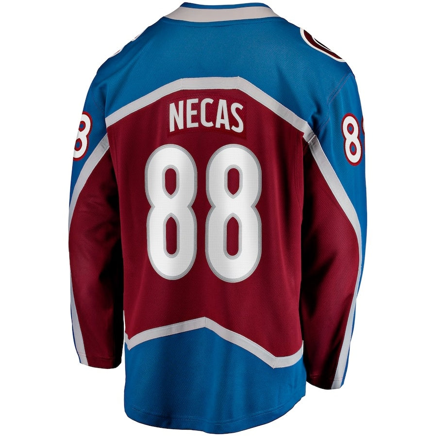 C.Avalanche #88 Martin Necas Fanatics Breakaway Player Jersey - Burgundy Stitched American Hockey Jerseys