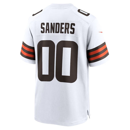 C.Browns #00 Shedeur Sanders White 2025 Draft Game Stitched American Football Jerseys