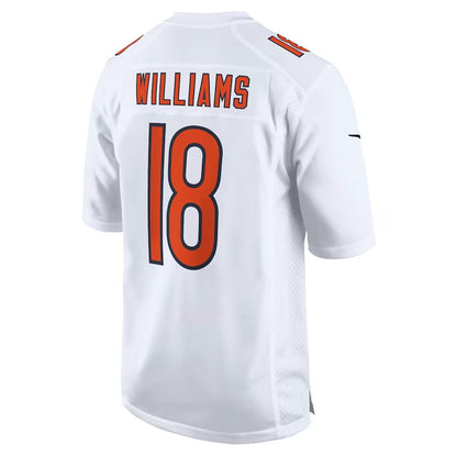 C.Bears #18 Caleb Williams Tundra White Fashion American Football Jerseys