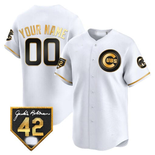 Custom Chicago Cubs 2024 Jackie Robinson Patch Vapor Premier Limited V2¨C All Stitched Baseball Jersey