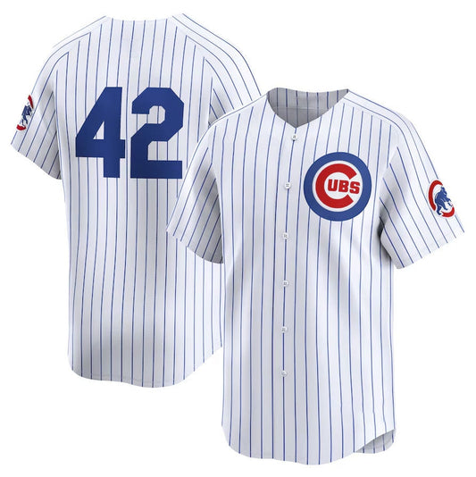 Chicago Cubs 2024 #42 Jackie Robinson Day Home Limited Jersey ¨C White Stitches Baseball Jerseys
