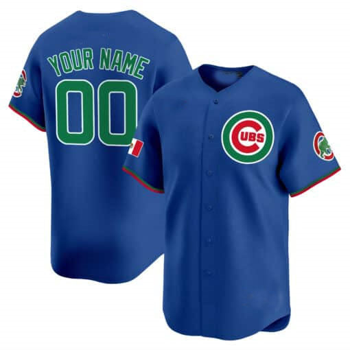 Custom Chicago Cubs Mexico Vapor Premier Limited V3¨C All Stitched Baseball Jersey