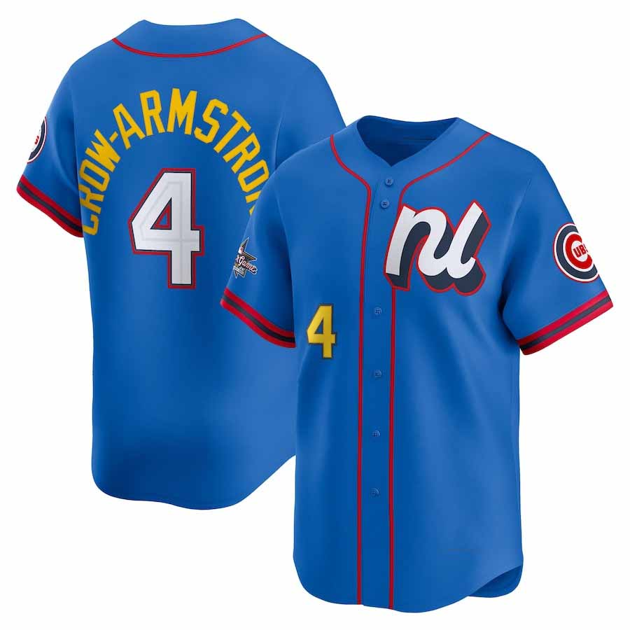 Chicago Cubs #4 Pete Crow-Armstrong National League 2025 All-Star Edition Limited Player Jersey - Blue Stitched Baseball Jersey
