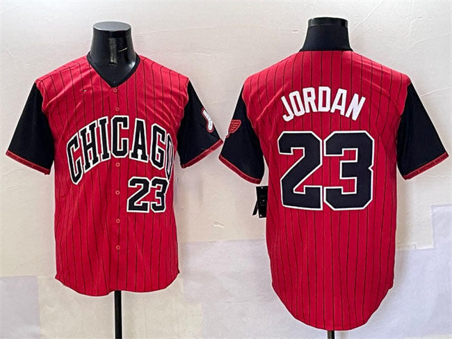 Chicago White Sox #23 Michael Jordan Red Black 2025 City Connect Limited Stitched Baseball Jersey