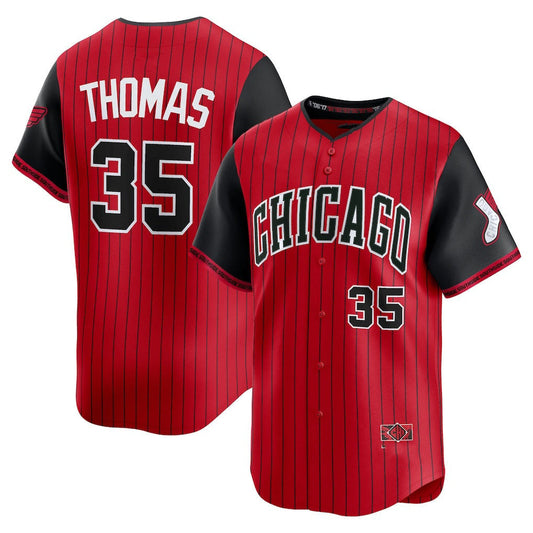 Chicago White Sox #35 Frank Thomas 2025 City Connect Limited Retired Player Jersey - Red/Black Stitched Baseball Jersey