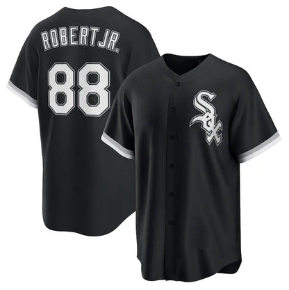 Chicago White Sox #88 Luis Robert Jr. Alternate Replica Player Jersey - Black Stitched Baseball Jersey