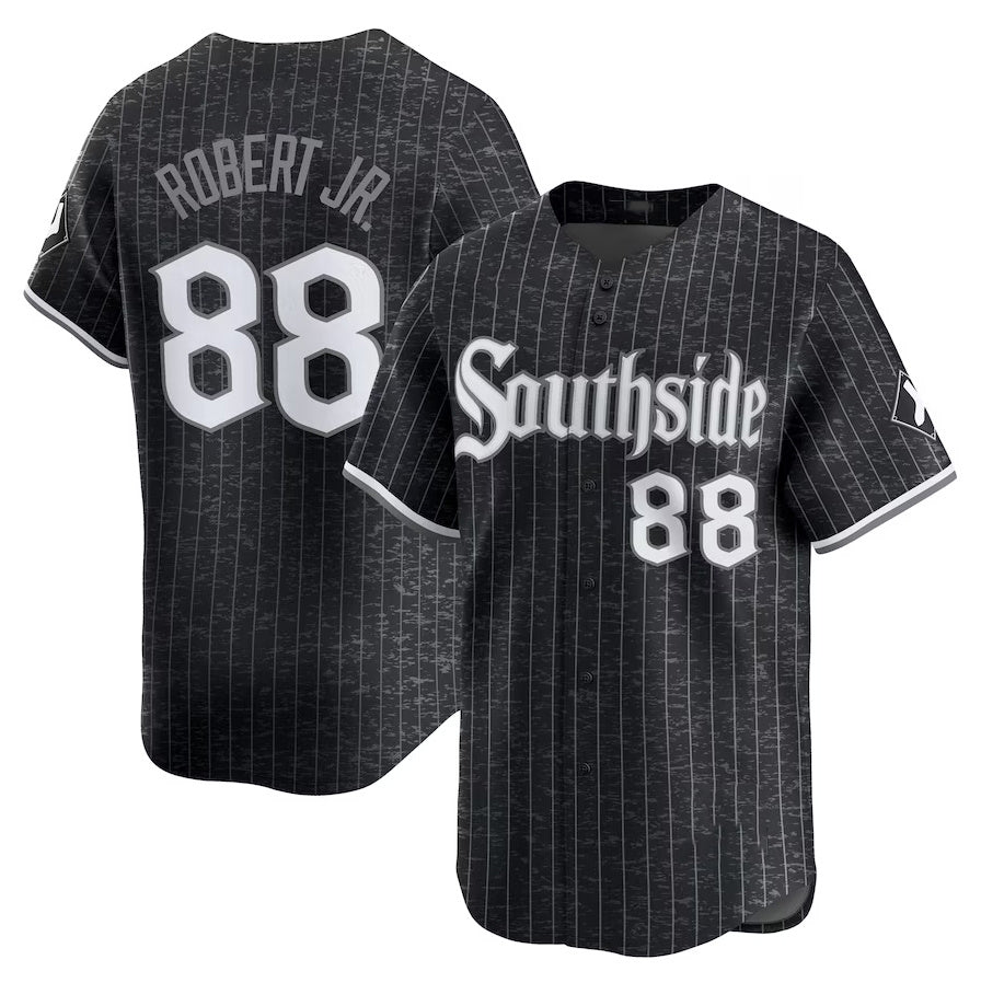 Chicago White Sox #88 Luis Robert Jr. City Connect Limited Player Jersey - Black Stitched Baseball Jersey