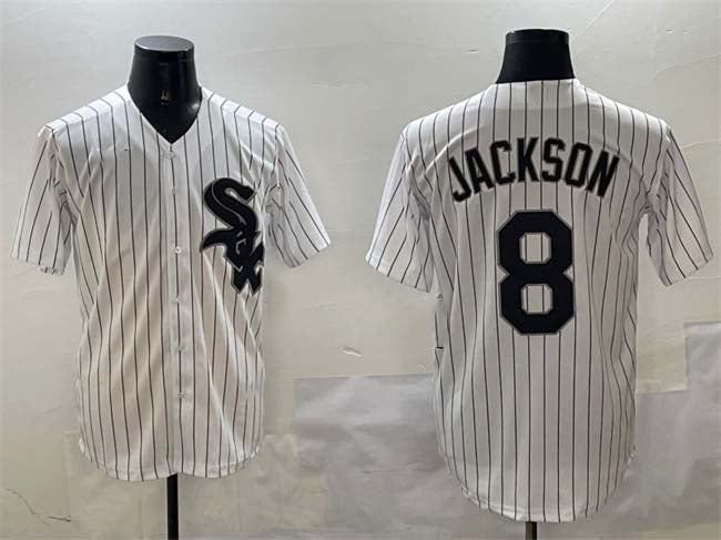 Chicago White Sox #8 Bo Jackson White Cool Base Stitched Baseball Jersey