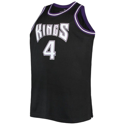 S.Kings #4 Chris Webber Mitchell & Ness Big & Tall 2000-01 Hardwood Classics Swingman Jersey Black Stitched American Basketball Jersey