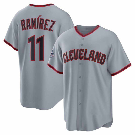 Cleveland Guardians #11 Jos¨¦ Ram¨ªrez 2025 All-Star Game Road Replica Player Jersey - Gray Stitched Baseball Jersey