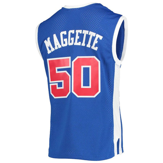 LA.Clippers #50 Corey Maggette Mitchell & Ness 2002-03 Hardwood Classics Swingman Jersey Royal Stitched American Basketball Jersey