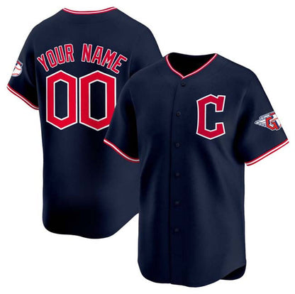 Custom Cleveland Guardians Active Player Navy 2025 Alternate Limited Stitched Baseball Jersey