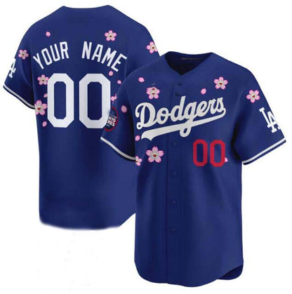 Custom Los Angeles Dodgers Active Player Royal 2025 Tokyo Series Limited Stitched Baseball Jersey