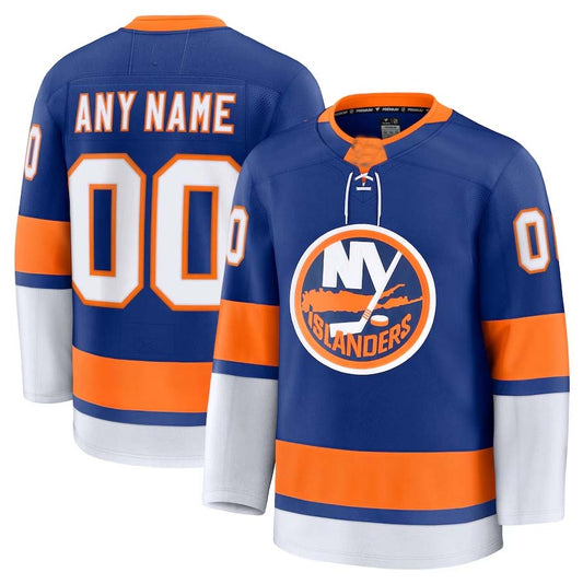 Custom NY.Islanders Fanatics Home Premium Jersey - Royal Stitched American Hockey Jerseys