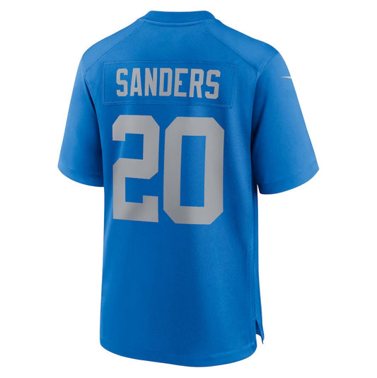 D.Lions #20 Barry Sanders Blue Alternate Game Stitched American Football Jerseys