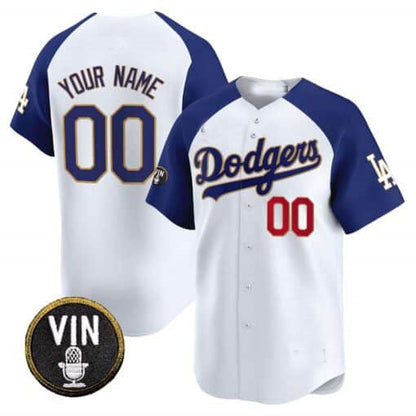 Custom Los Angeles Dodgers Vin Scully Patch Gold Trim Vapor Premier Limited ¨C All Stitched Baseball Jersey