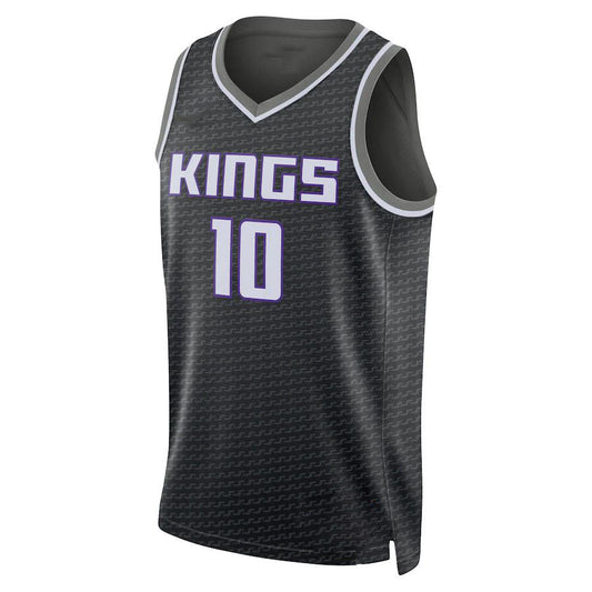S.Kings #10 Domantas Sabonis Jordan Brand  Statement Edition Swingman Jersey Black Stitched American Basketball Jersey
