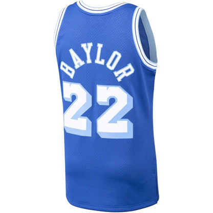 LA.Lakers #22 Elgin Baylor Mitchell & Ness 1960-61 Hardwood Classics Swingman Player Jersey Royal Stitched American Basketball Jersey