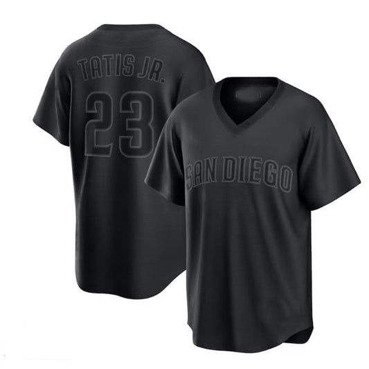 San Diego Padres #23 Fernando Tat¡§as Jr. Pitch Black Fashion Replica Player Jersey - Black Baseball Jerseys