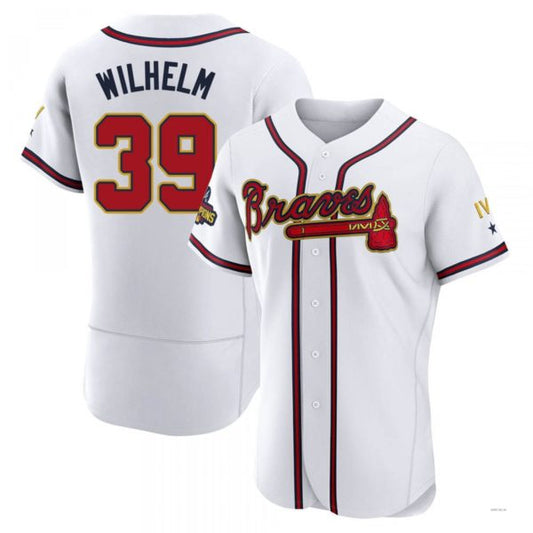 Atlanta Braves #39 Hoyt Wilhelm Gold White 2022 Program Jersey Stitches Baseball Jerseys