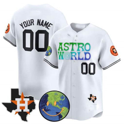Custom Houston Astros Cactus Jack Astro World Vapor Premier Limited ¨C All Stitched Baseball Jersey