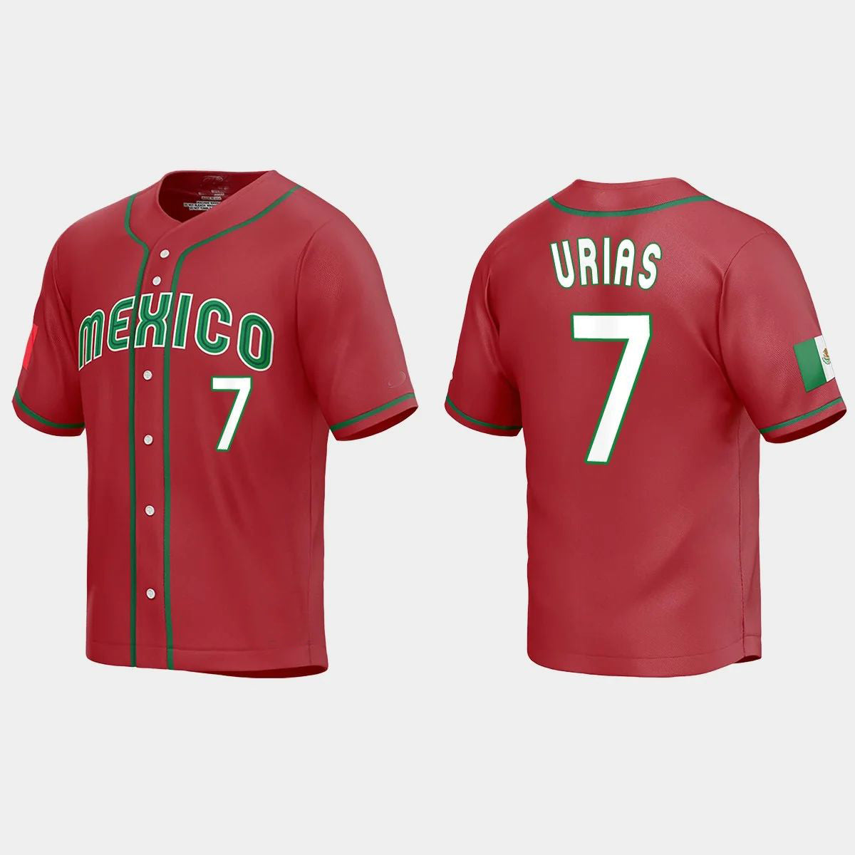 #7 JULIO URIAS MEXICO BASEBALL 2023 WORLD BASEBALL CLASSIC JERSEY ¨C WHITE Stitches Baseball Jerseys