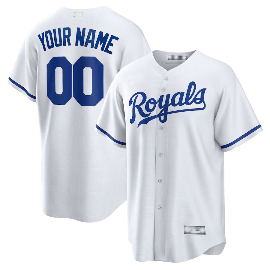 Custom Kansas City White Replica Custom Jersey Baseball Jerseys