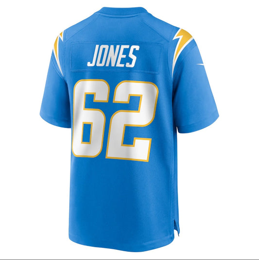 LA.Chargers #62 Nash Jones Powder Blue Team Game Stitched American Football Jerseys