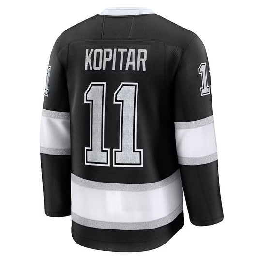 LA.Kings #11 Anze Kopitar Fanatics Home Premium Jersey - Black Stitched American Hockey Jerseys